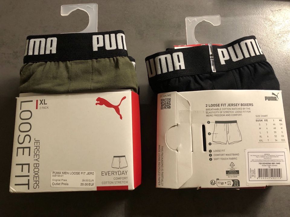 2x 2 Paar Puma Jersey Boxers Everyday in XL originalverpackt in Hann. Münden