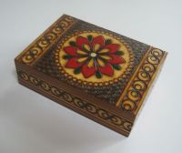 Kiste mit Deckel aus Holz mit eingebranntem Muster, Kunsthandwerk Bayern - Weilheim Vorschau