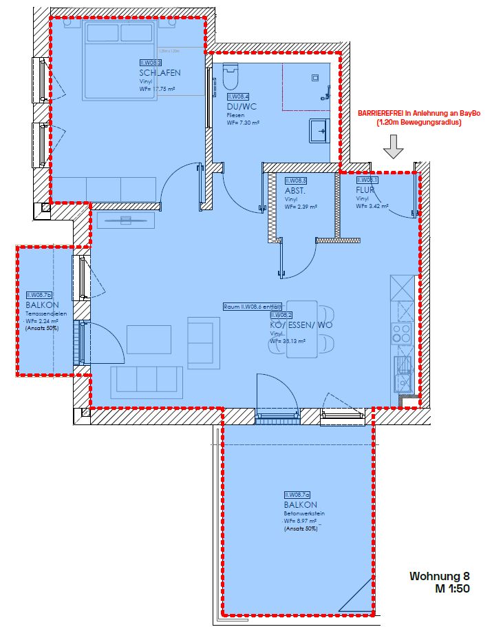 Barrierefreie 2-Zimmerwohnung zu vermieten in Stamsried