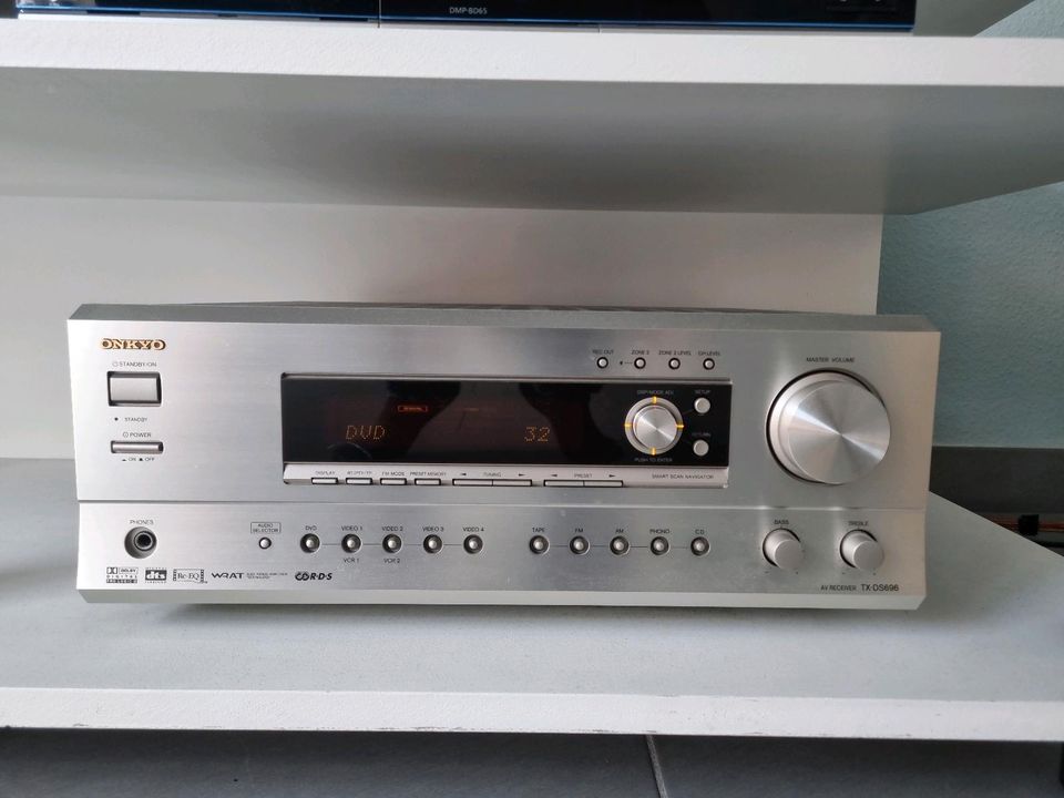 ONKYO TX-DS 696 / Dolby Digital DTS 5.1 Heimkino inkl. System-FB in Egelsbach