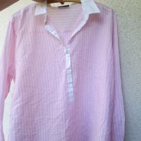 C&A Bluse gestreift rosa weiß Hemd dünn luftig Baumwolle 46 Hessen - Solms Vorschau