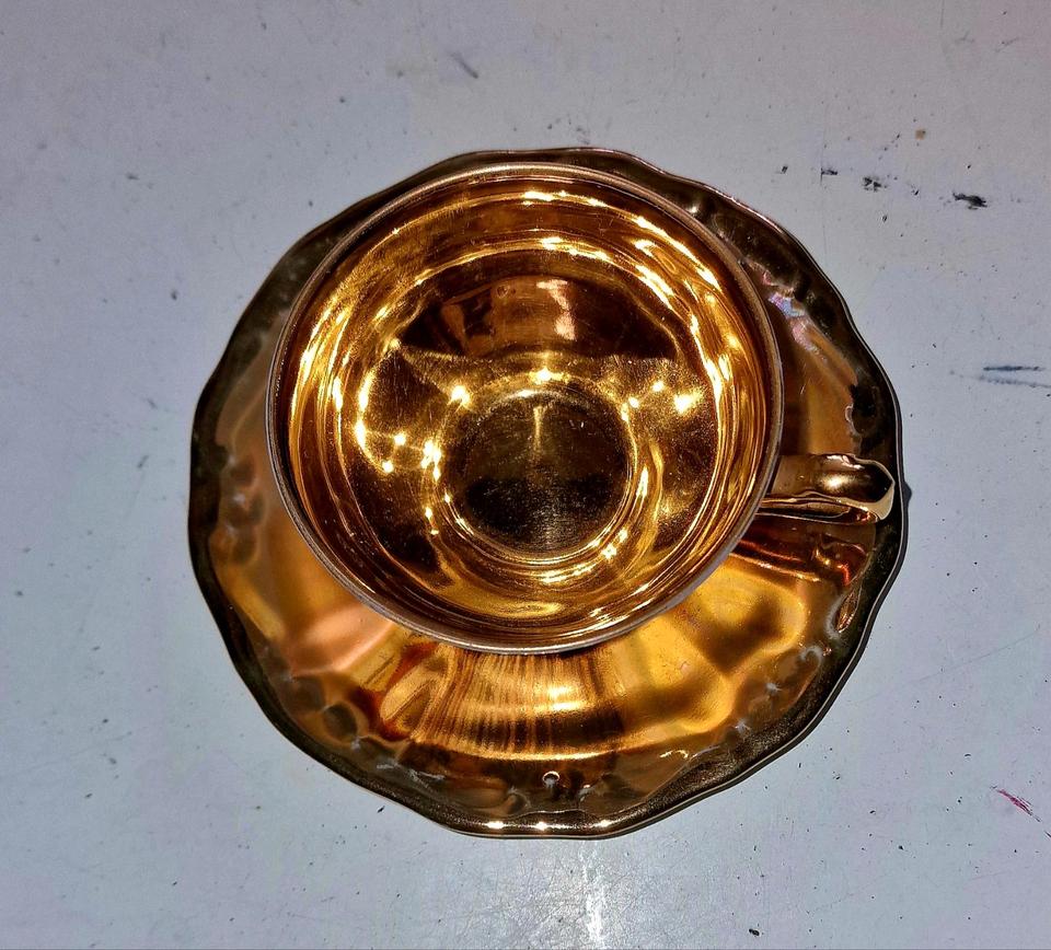 Moccatasse Sammlung  Deko Wien Erinnerung Geschenkidee Gold in Itzehoe