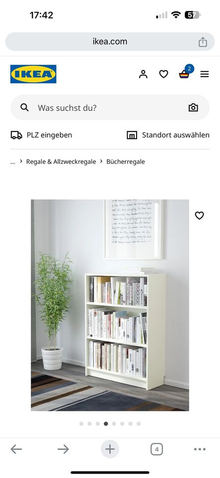 IKEA Billy Bücherregal, weiß, 80x28x106 cm in München