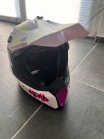 Broken Head Supermoto Helm FreakZone Weiss-Pink-Grün wie neu Baden-Württemberg - Unterwachingen Vorschau