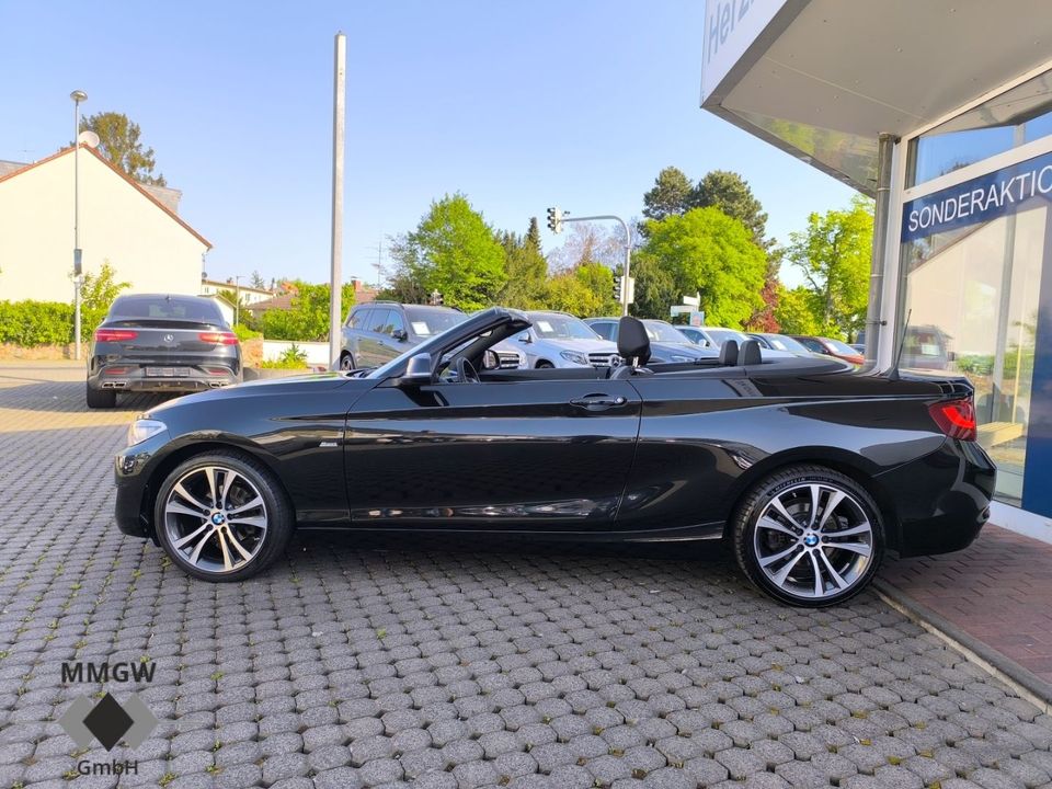 BMW 218 i Sport Line Cabrio Navi/Leder/Soundsystem/B in Bickenbach