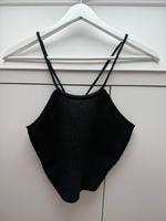 Schwarzes neckholder Oberteil aus Strick mit rückenschnürung Gr.m München - Berg-am-Laim Vorschau