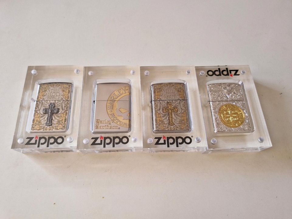 4 zippo Acryl Ständer Box Feuerzeug Display mit "Detail". in Bonn