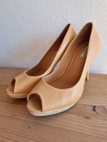 Geox Peeptoes High Heels, Gr. 37,5, hellbeige Bayern - Freilassing Vorschau