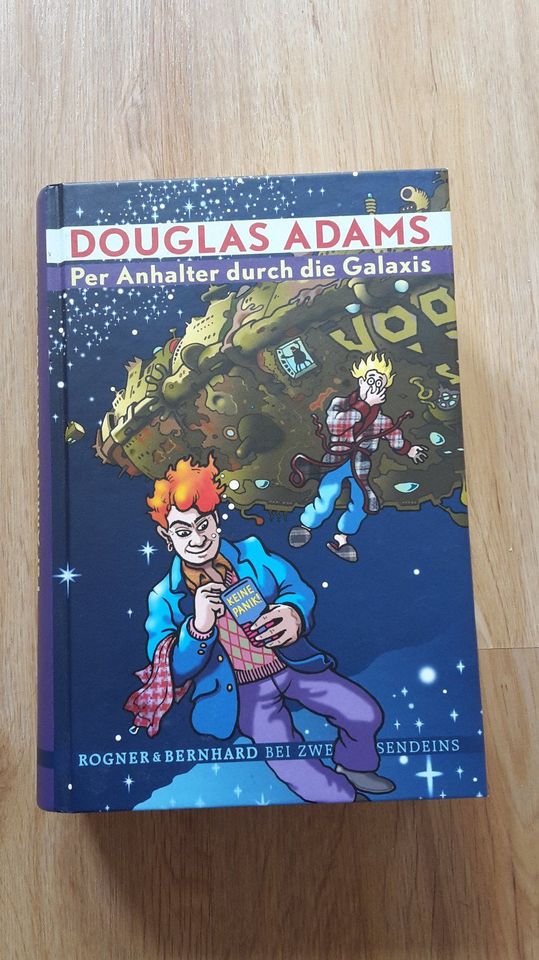 Per Anhalter durch die Galaxis Buch Douglas Adams - illustriert in Veitsbronn