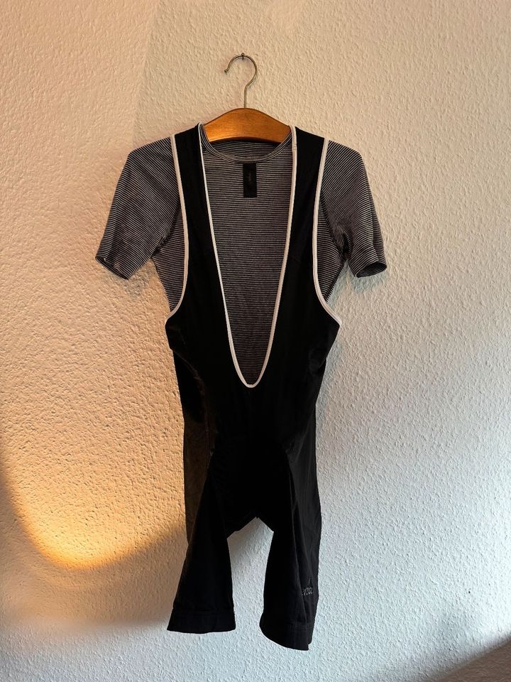 Rapha Merino Base Layer Schwarz Grau gestreift (SELTEN!) in Lippstadt