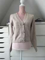 H&M Strickjacke Cardigan mit Strass Knöpfen Größe S beige Nordrhein-Westfalen - Altena Vorschau