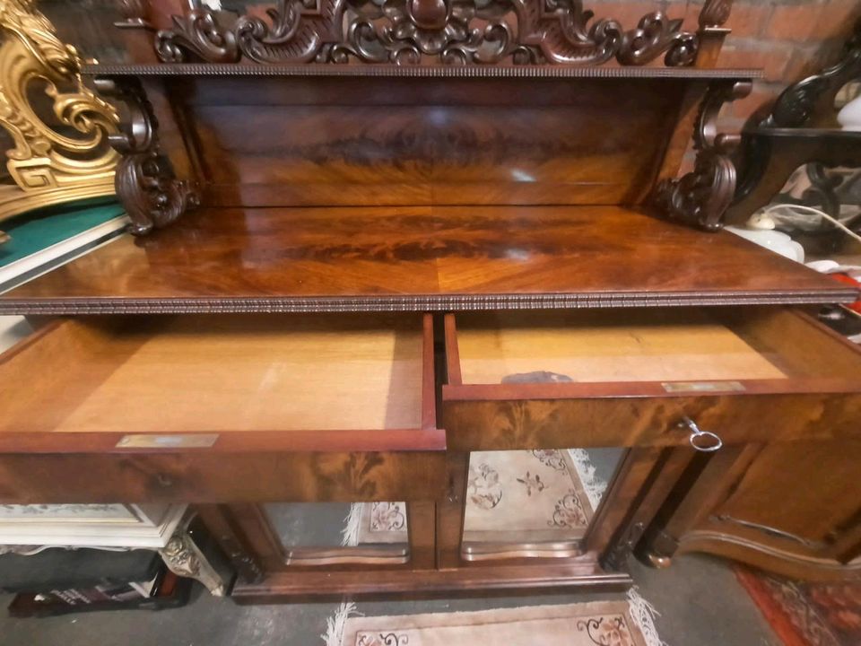 Antik Louis philippe Mahagoni Kommode Anrichte Sideboard Alt Mass in Groß-Gerau