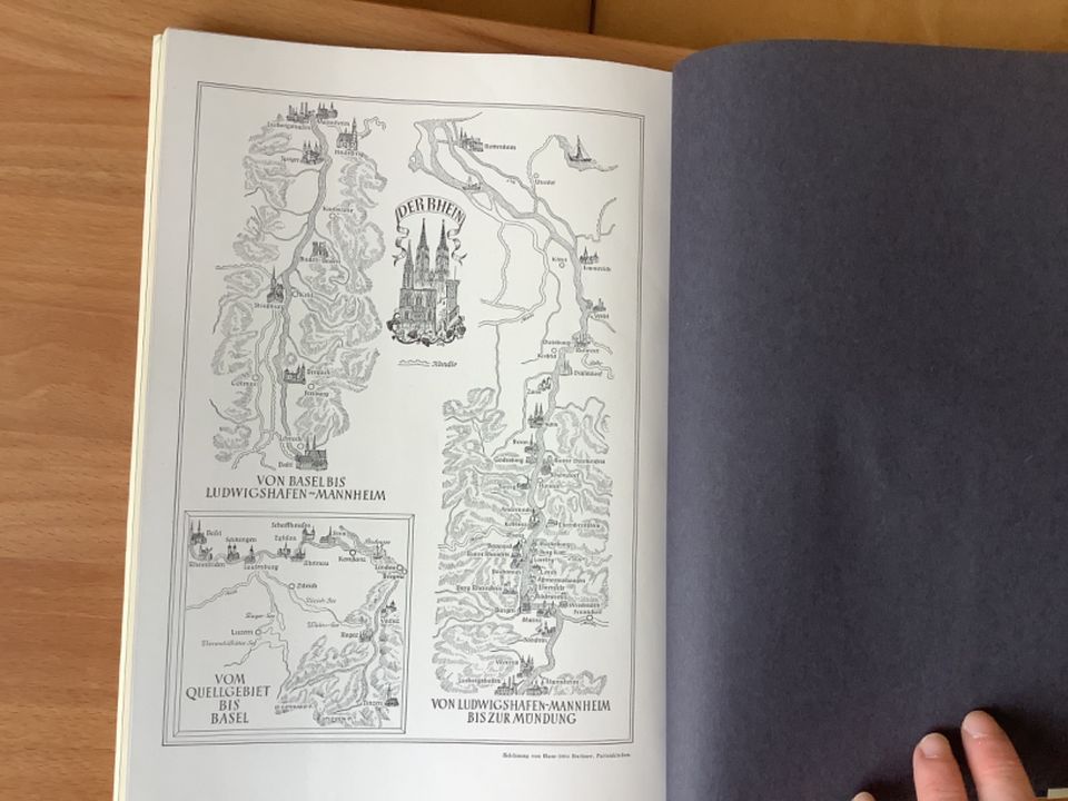 Das blaue Buch vom Rhein. E. Heuss-Knapp 1952. Die Blauen Bücher in Göttingen