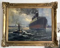 Hamburger? Hafen Öl Gemälde von E.Brönsen Hannover - Bothfeld-Vahrenheide Vorschau