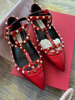 Valentino Garavani Ballerinas Rockstud rotes Metallic Leder 35 Berlin - Hohenschönhausen Vorschau