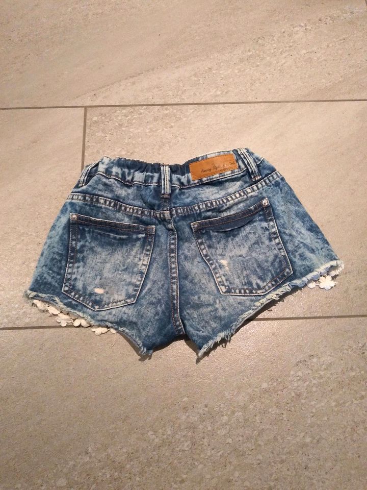 Jeans Shorts kurze Hose Gr 146 innen verstellbar in Birkenfeld