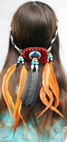 Fasching Indianer Haarschmuck Stirnband Ledermandala Karneval Schleswig-Holstein - Erfde Vorschau