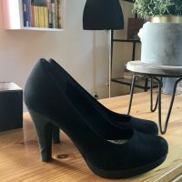 Schwarze Plateau Pumps mit Glitzerabsatz Hessen - Darmstadt Vorschau