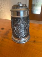 Schwerer Zinnkrug, Bierkrug aus Zinn, Motiv Bayern Bayern - Großmehring Vorschau