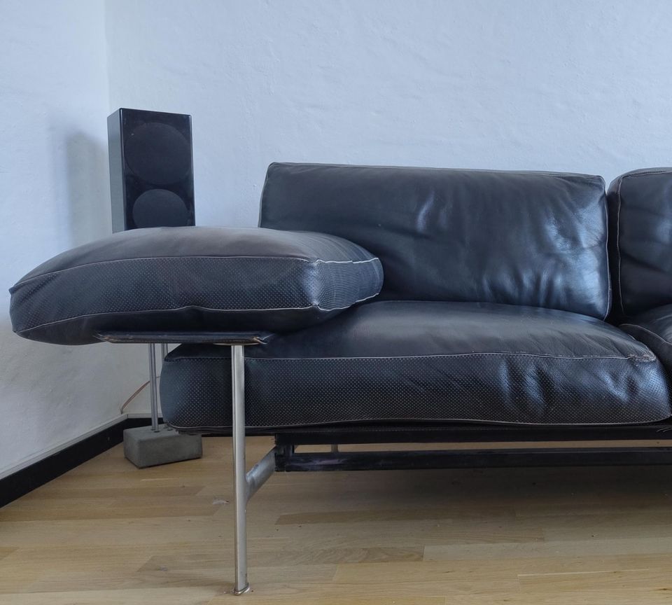 B&B Italia Diesis Sofa 3-Sitzer Leder Metall Schwarz NP: 22754€ in Kaarst