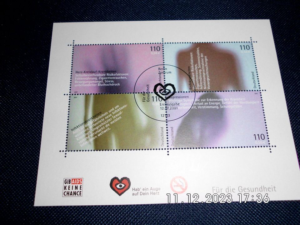 Gestempelte Briefmarken (Randmarken, postfrisch), Berlin Zentrum in Oldenburg