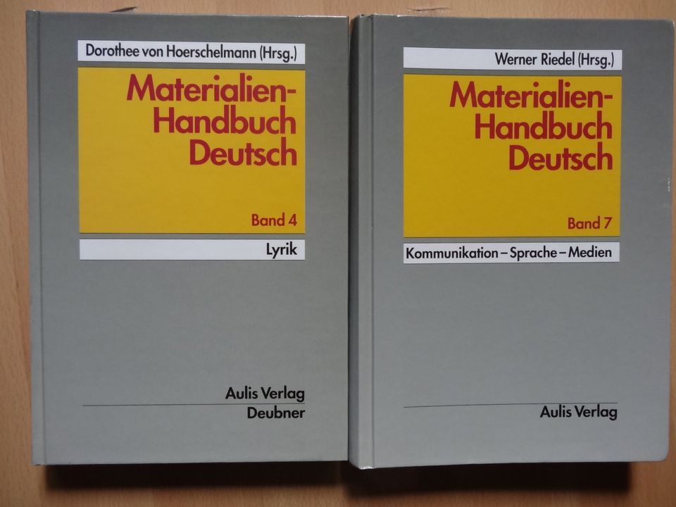 Materialien-Handbuch Deutsch Band 4 Lyrik und 7 Kommunikati Aulis in Düsseldorf