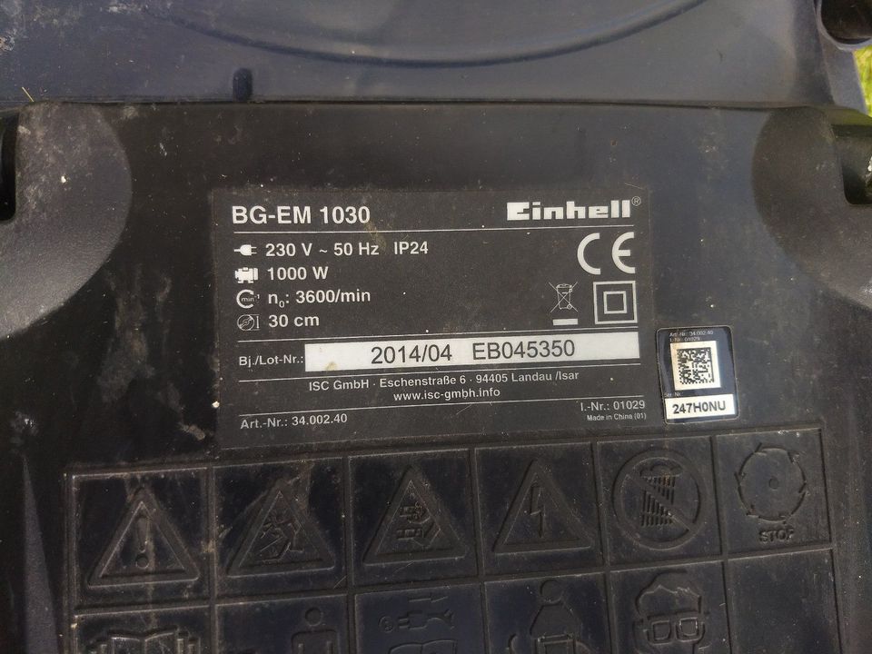 Elektro Rasenmäher Einhell Top BG EM 1030 in Düsseldorf