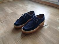 Stylische Schnürschuhe aus echtem Leder von KMB in dunkelblau München - Schwanthalerhöhe Vorschau