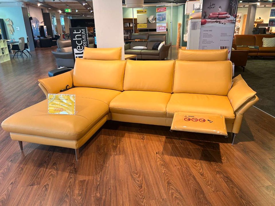 Hukla Ledersofa mit Relaxfunktionen in Frankfurt am Main