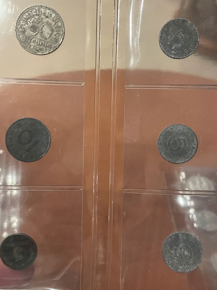 Dachbodenfund Münzsammlung 39 Stück Reichsmark DDR Franken in Weilrod 