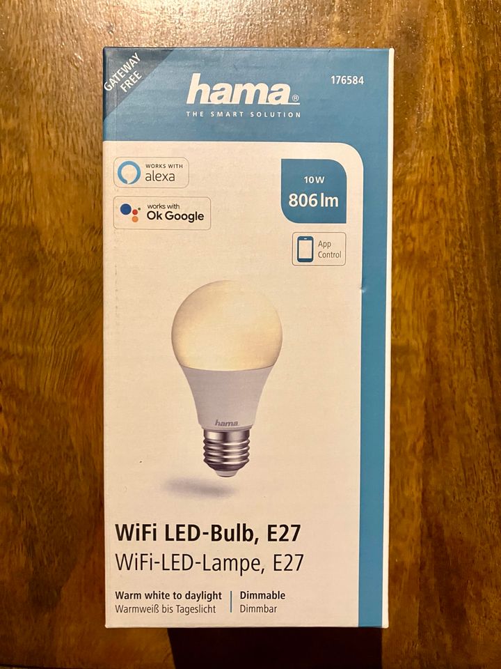 WLAN LED-Lampe | E27 | Licht per Sprachbefehl / App | NEU | OVP in Viersen