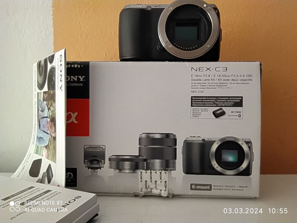 Sony Nex c3 Systemcamera ohne Objektiv und ohne Akku mit OVP in Höhenberg i. T.
