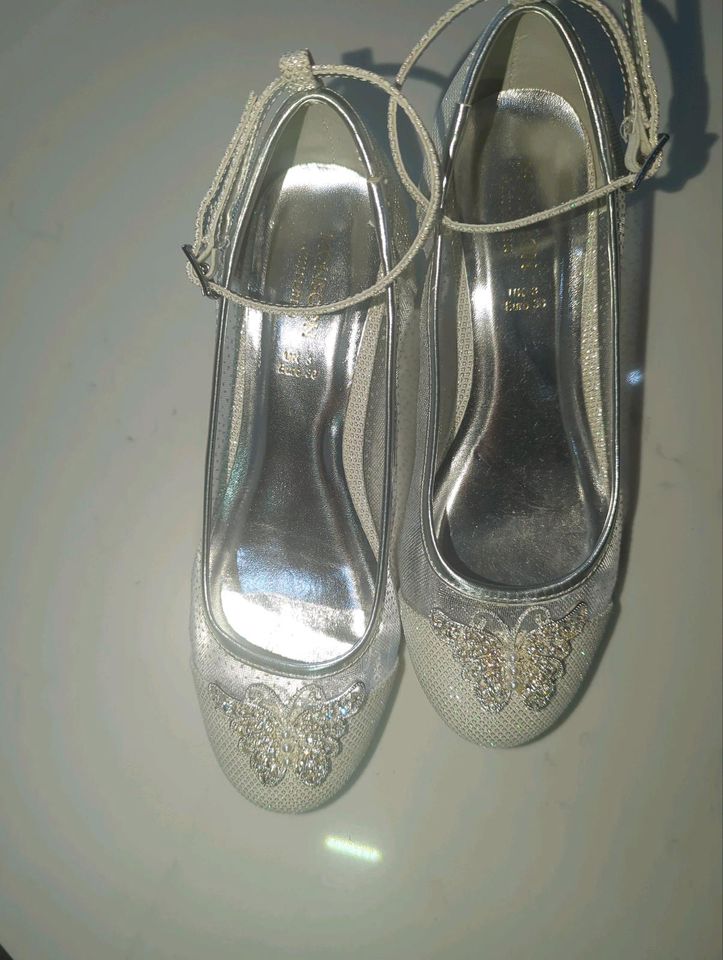 Neu Monsoon London Schuhe Glitzer Strass Perlen Kommunion gr. 36 in Hattingen