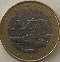 1€ Münze, Singschwäne, Finnland, 2000 Baden-Württemberg - Mühlhausen Vorschau