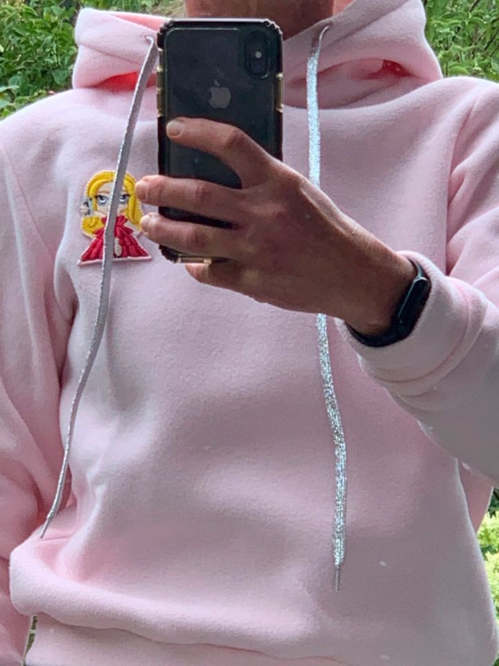 Total cooles, kuscheliges Fleece-Hoodie Chiara Ferragni rosa xs in Wilhermsdorf