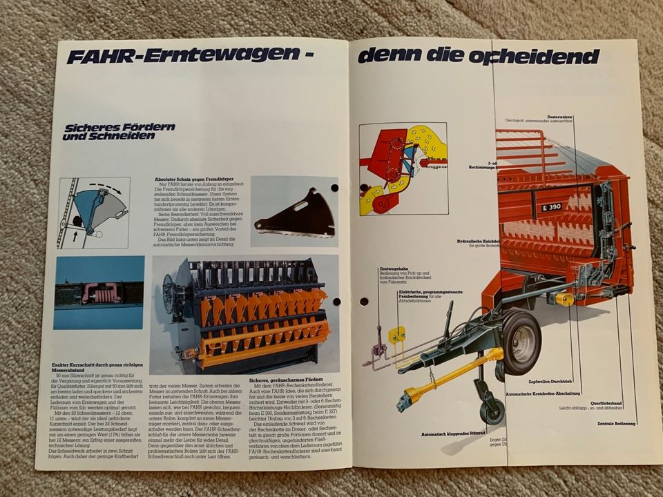 Prospekte Ladewagen WE 327,390,350, Ernstewagen F 327,390, in Issum