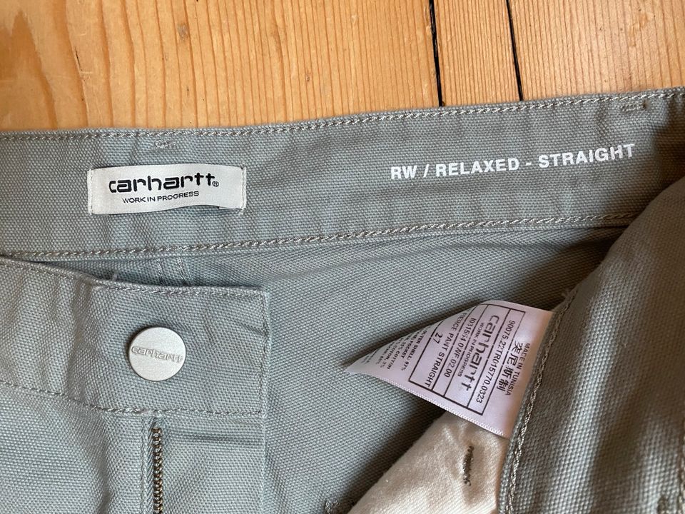 Carhartt W’ Pierce Straight Pants 27 hellgrau in Frankfurt am Main