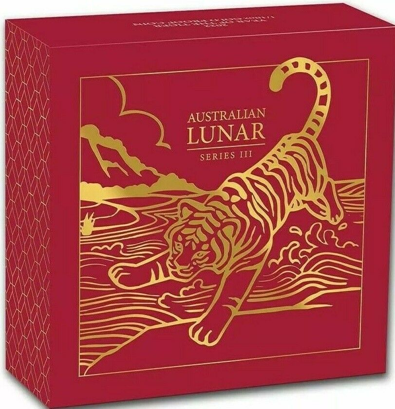 Lunar 3 - Jahr des Tiger- 1/10 Oz Gold Proof 2022 + Box + Zerti in Hamburg