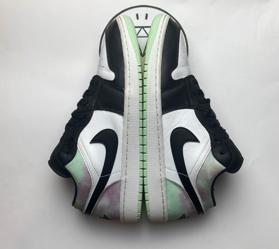 ✅Nike Jordan 1 Low Tie Die Bunt/Weiß/Schwarz 44,5 US 10,5 Sneaker in Treuen