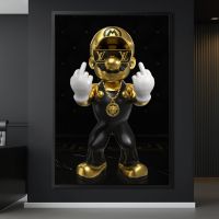 Wandbild Leinwand mit Rahmen, Golden Super Mario , Luxus Deko Stuttgart - Stuttgart-Ost Vorschau