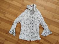 Knitterbluse Bluse WISSMACH XL weiß mit braunem Blumenmuster Bayern - Erlangen Vorschau
