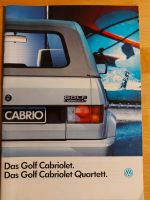 Golf Cabriolet Prospekt August 1991 Schleswig-Holstein - Meezen Vorschau
