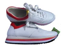 Gr. 37.5 GABOR COMFORT Sneaker optifit Reissverschluss weiss rot Baden-Württemberg - Weil am Rhein Vorschau
