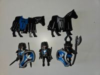 Playmobil: Drei schwarze Ritter mit zwei Pferden (Nr. 6) Niedersachsen - Steinkirchen Vorschau