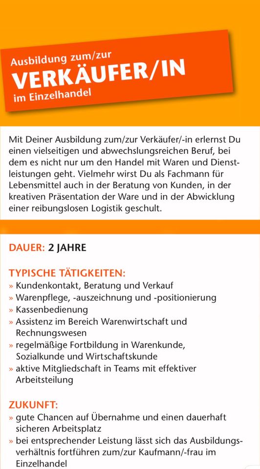 Ausbildung Verkäufer*innen/Einzelhandelskauffleute in Ganderkesee