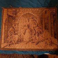 Antik Gobelin Webbild Wandteppich Barockszene 87x65cm Nordrhein-Westfalen - Marl Vorschau