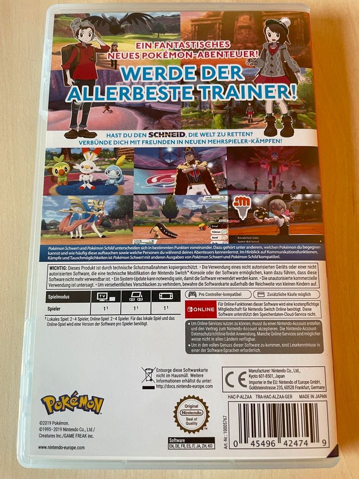 Nintendo Switch - Pokémon - Schwert in Quierschied