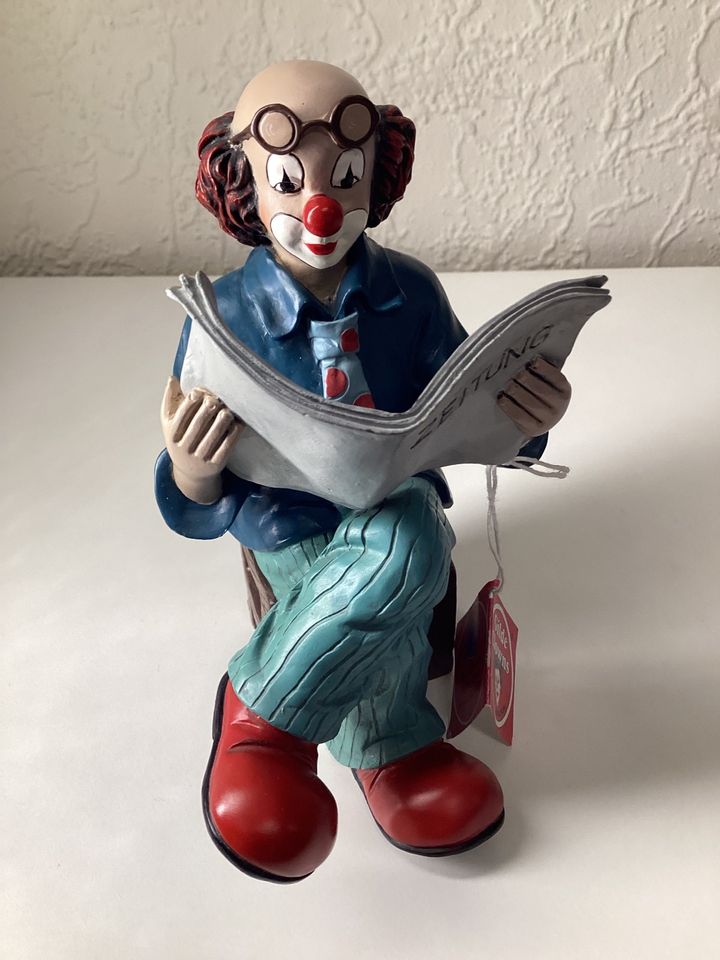 Gilde Clown-Zeitungsleser, 17 cm,Sammler, Dekoration in Berlin