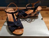 Gabor, Sandalen Gr. 6 in dkl.blau mit Keilabsatz Leipzig - Gohlis-Mitte Vorschau