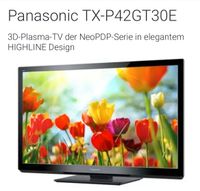 Plasma-Fernseher Panasonic 42 Zoll mit Sockelfuß als Standgerät. Thüringen - Unterwellenborn Vorschau